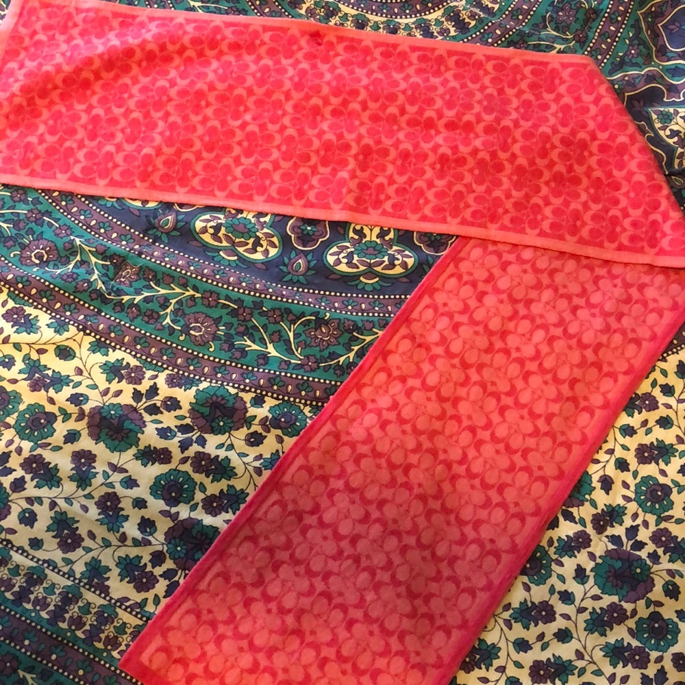 Coach merino wool scarf - pink